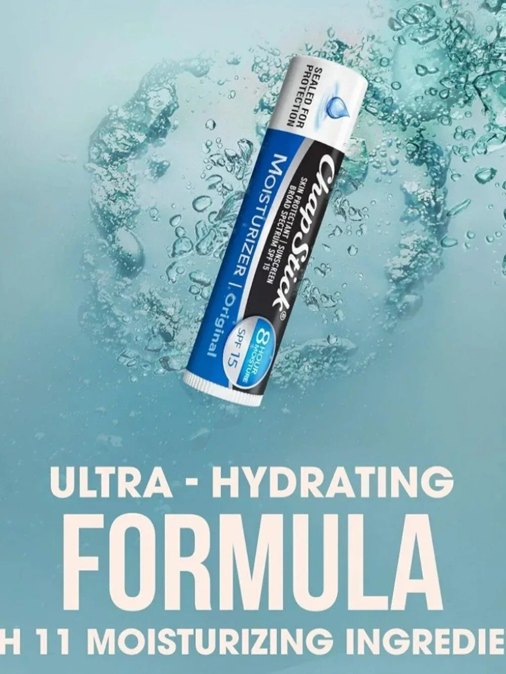 ChapStick Moisturizer Original provides SPF 12 sun protection
